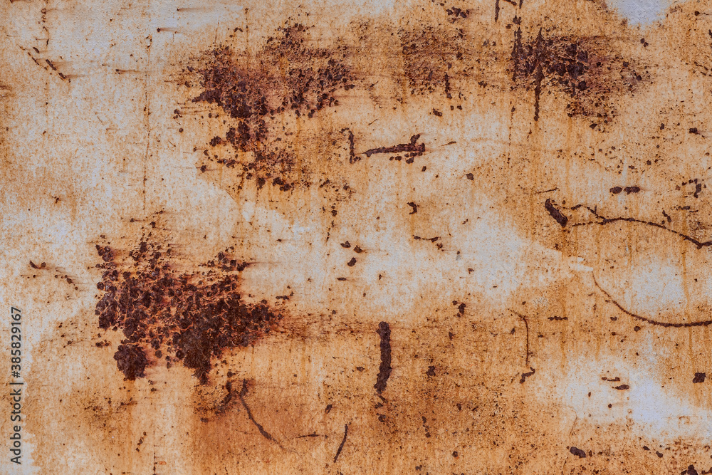Interesting painted old metal surface with traces of rust, scratches and time damage texture Interesting painted old metal surface with traces of rust, scratches and time damage texture
