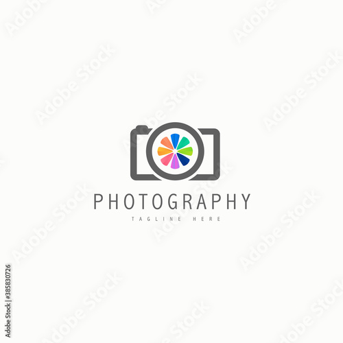 Photography logo icon design vector concept