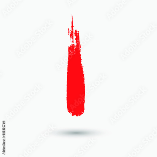 Red Tilak graphic Design for india culture sign vector art. Tilak graphic simple vector design.