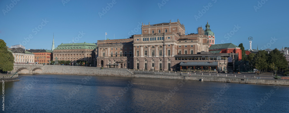 The Stockholm Opera house an early sunny morning