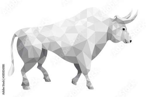 isolated metal bull