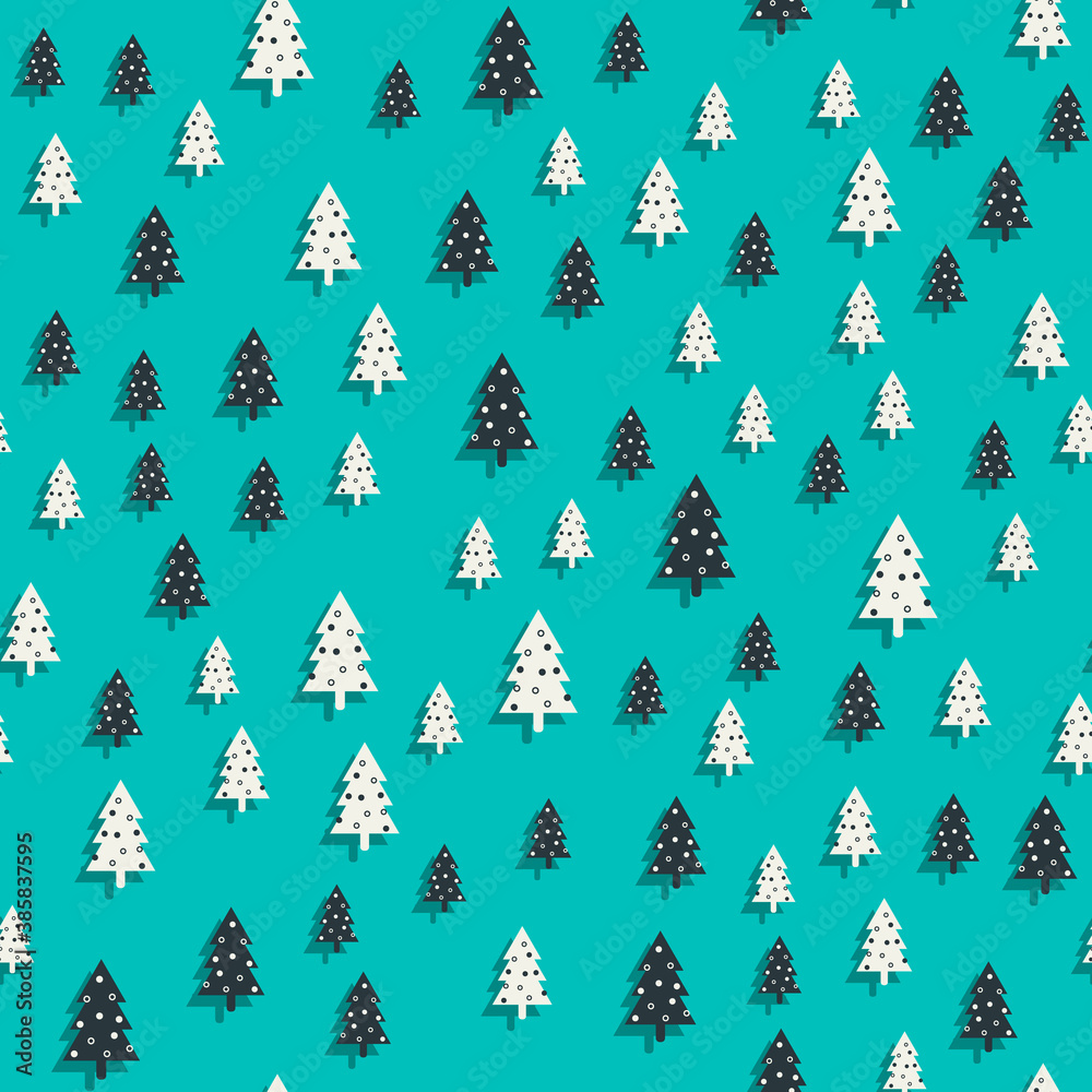 Christmas tree pattern Simple Happy New Year background. Vector design for winter holidays on a green background Christmas tree pattern Simple Happy New Year background. Vector design for winter holidays on a green background