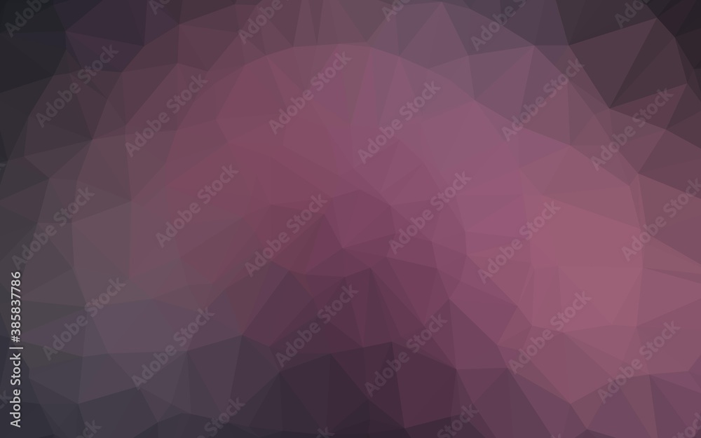 Dark Pink vector triangle mosaic texture.