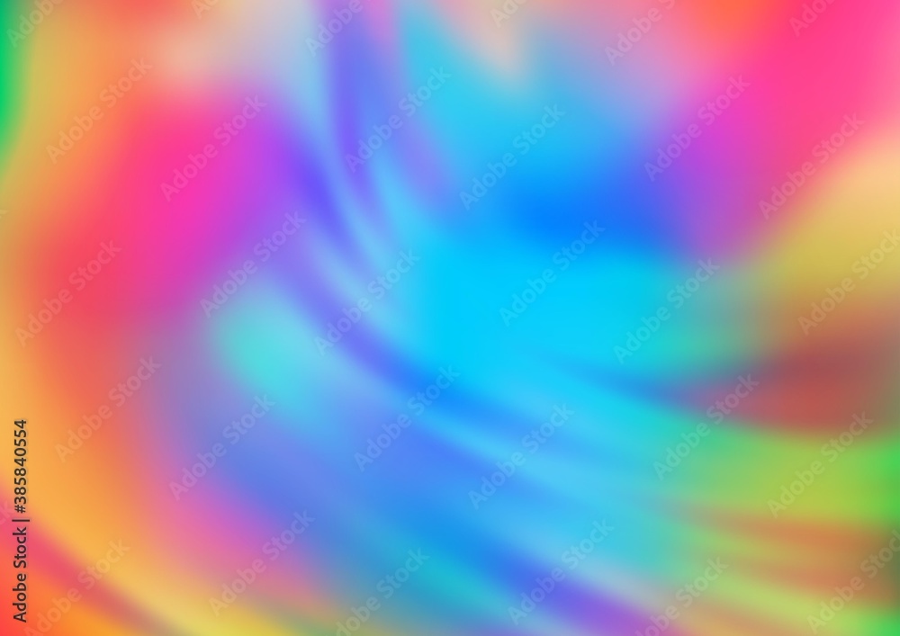 Light Multicolor, Rainbow vector blurred shine abstract template.