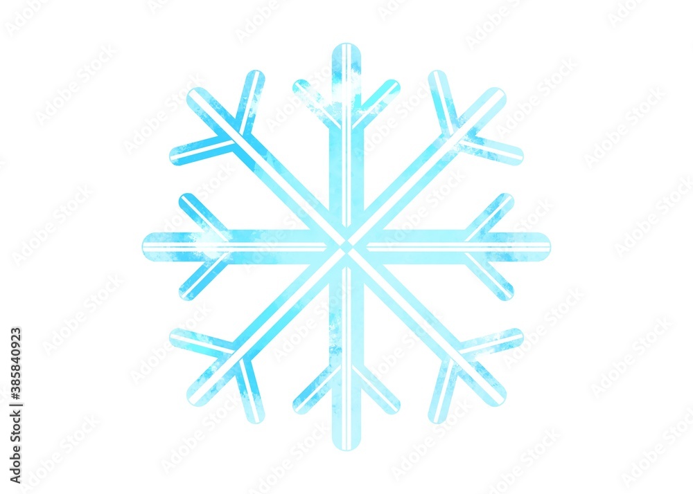 Isolated blue snowflake on white background Isolated blue snowflake on white background