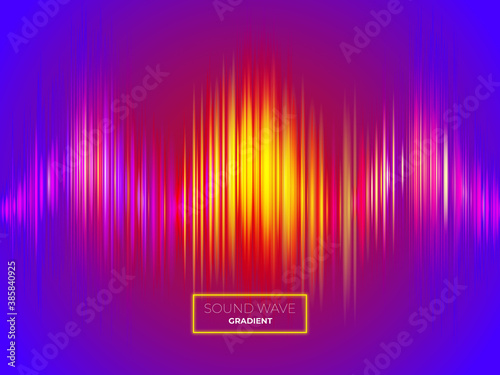 Blue-red soundwave gradient abstract. Colorful background