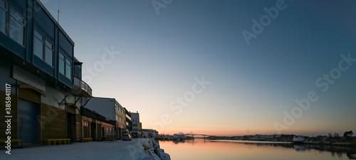 Cold weather in Bronnoysund, Northern Norway