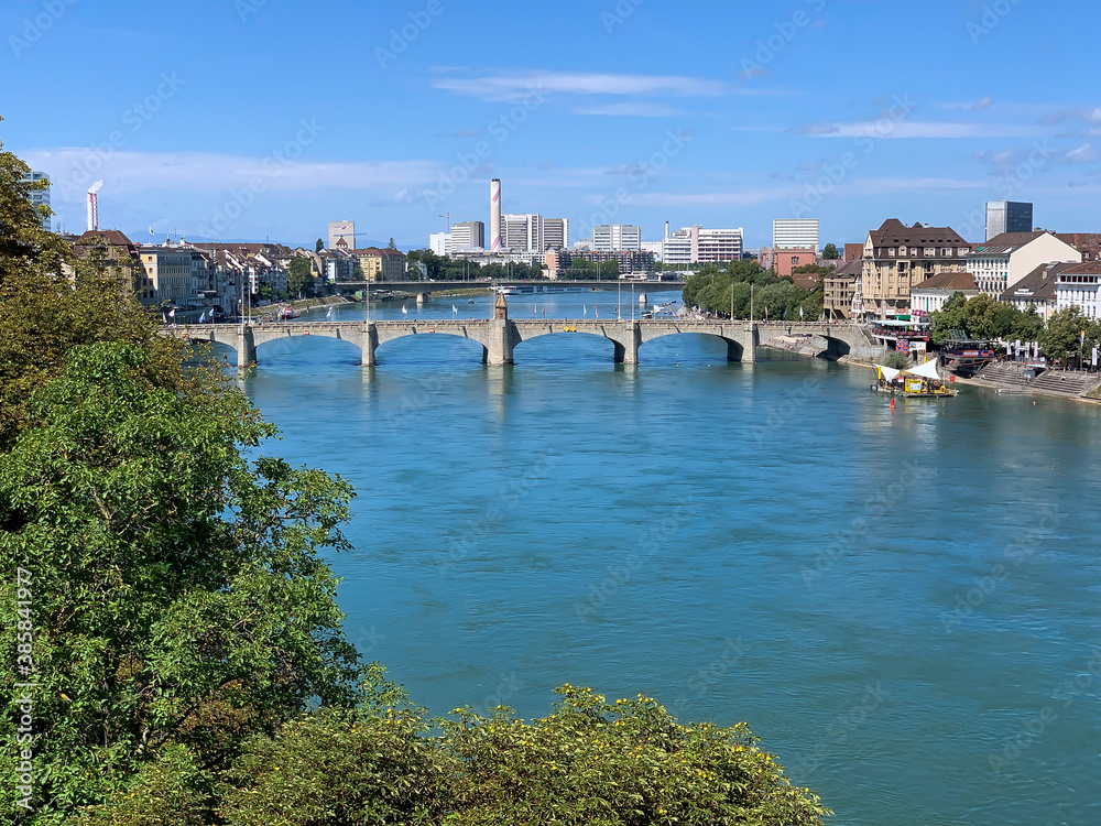 Basel and a Rhine river