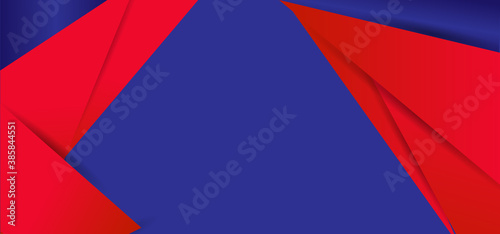 Abstract geometric paper cut background design vector