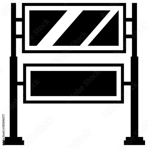 
A glyph icon image denoting billboard 
