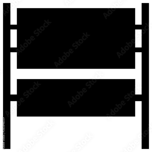 
A glyph icon image denoting billboard 
