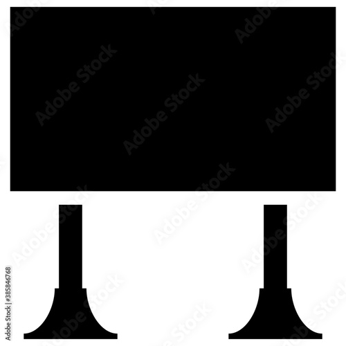 
A glyph icon image denoting billboard 
