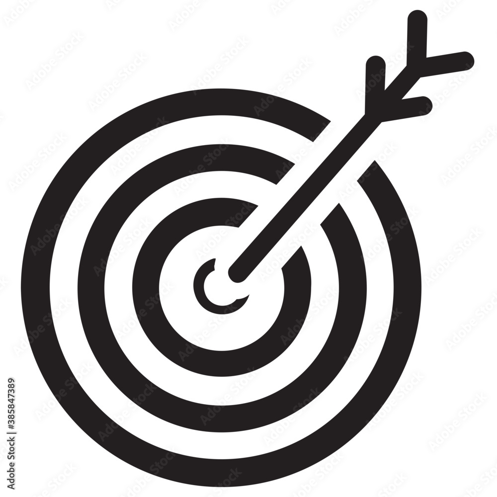Dartboard with arrow represents game of archery
Dartboard with arrow represents game of archery