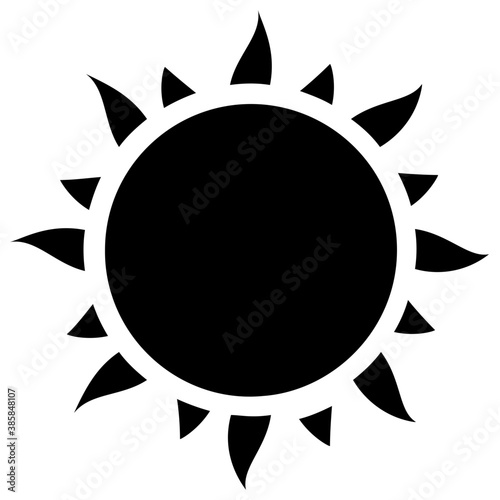 
Sun in a summer season, temperate icon
