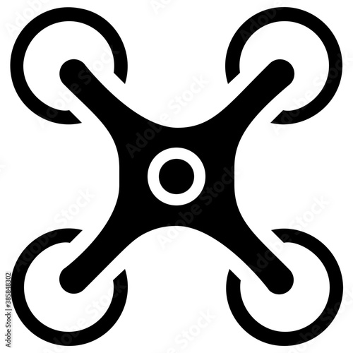 
Drone quadcopter solid icon 
