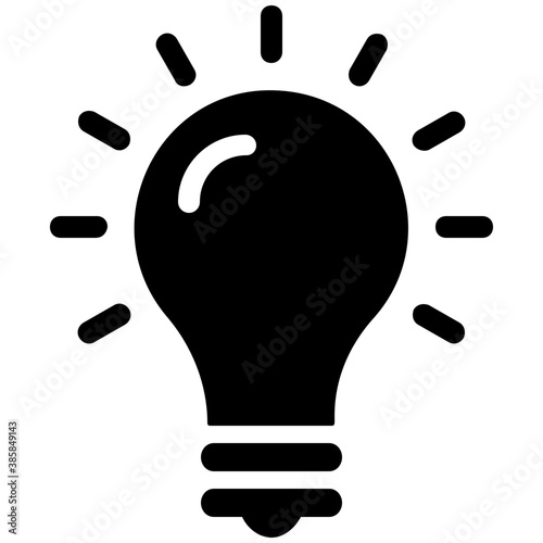 
Glyph icon design of bulb, innovative idea concept
