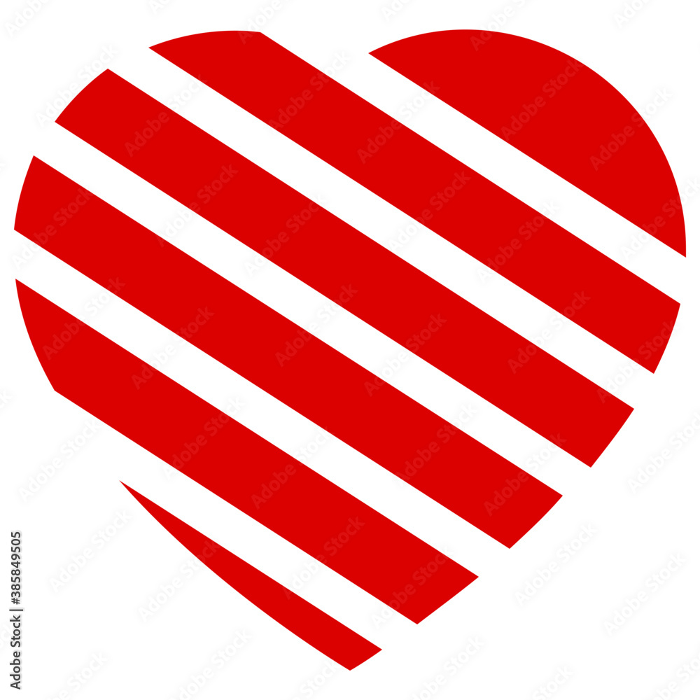 Fototapeta premium Red color of beautiful heart is the symbol of love 