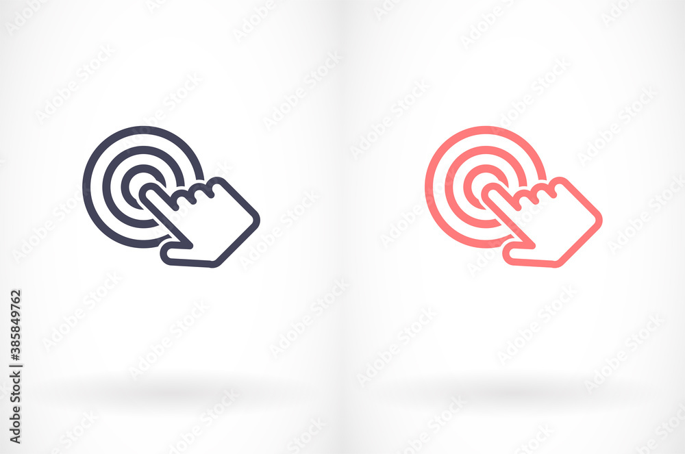 hand presses a button icon. Hand cursor sign icon. Hand pointer symbol. Flat icon vector. Touch icon perfect line style. Element of web for mobile concept and web apps- illustration. tap gesture hand presses a button icon. Hand cursor sign icon. Hand pointer symbol. Flat icon vector. Touch icon perfect line style. Element of web for mobile concept and web apps- illustration. tap gesture