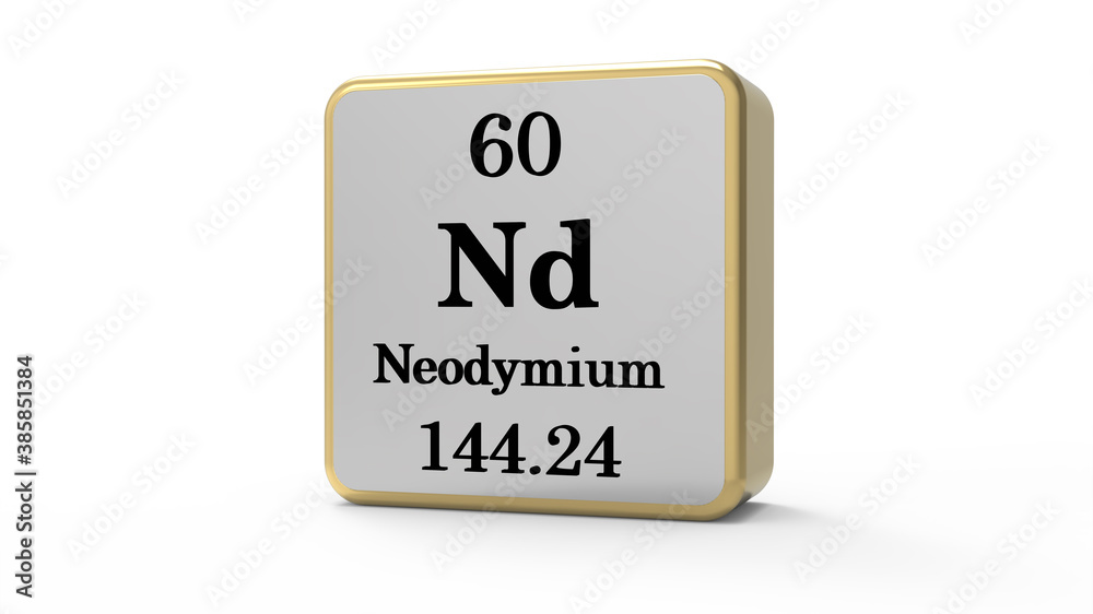 3d Neodymium Element Sign. Stock image.
3d Neodymium Element Sign. Stock image.