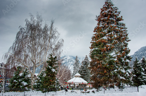 Round house covered in Snow