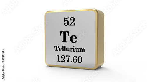 3d Tellurium Element Sign. Stock image 