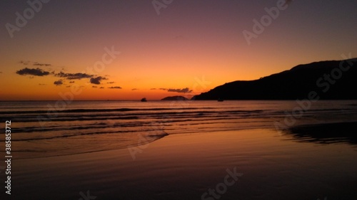 sunset on the beach