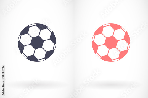 Soccer ball vector icon. Soccer ball isolated on a white background. Vector logo illustration.vector icon Football sport symbo