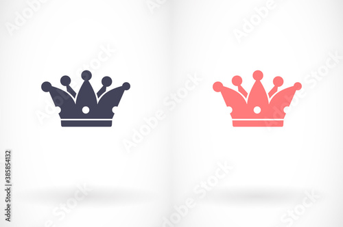 Crown Icon in trendy flat style isolated on grey background. Crown symbol for your web site design, logo, app, UI. Vector illustration