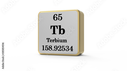 3d Terbium Element Sign. Stock image. 