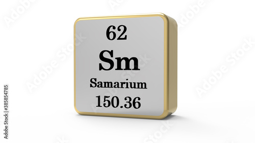 3d Samarium Element Sign. Stock image.  