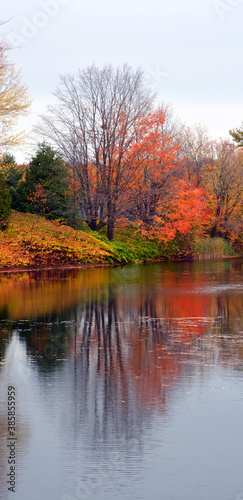 Fotografie Fall landscape eastern townships BromFall landscape eastern townships