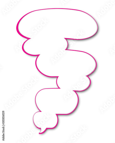vector illustration tall pink speech bubble
