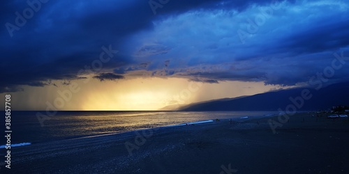 Storm on the Black sea in winter