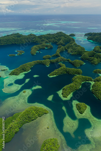 Aerial view of Nikko Bay, Palau