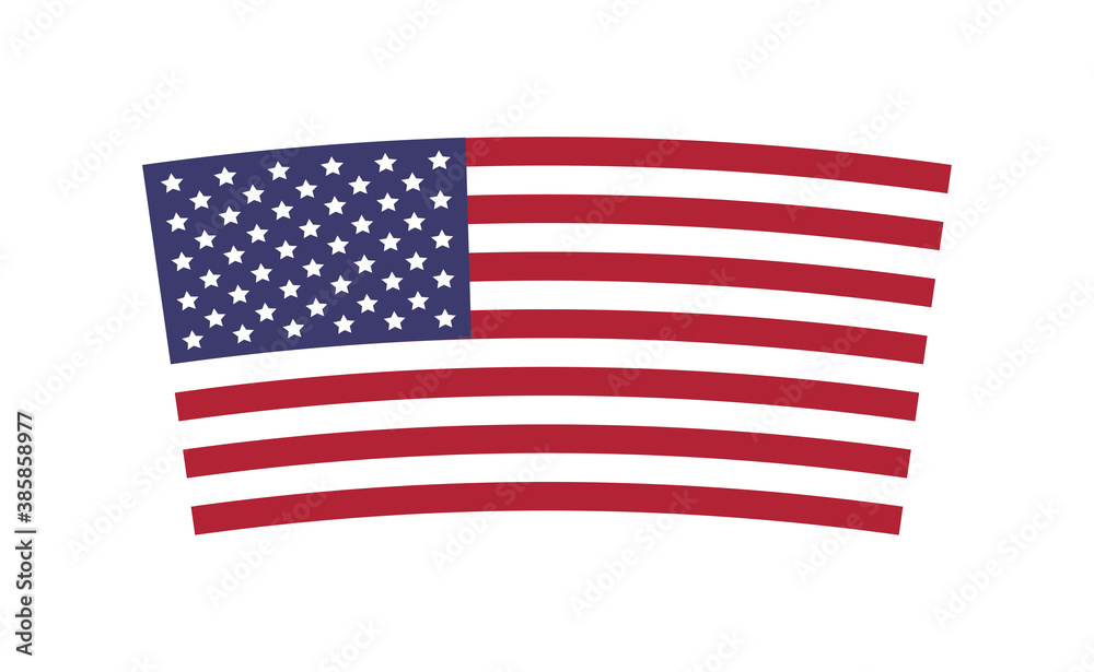 Flag of the United States of America. USA national symbol vector. Flag of the United States of America. USA national symbol vector.