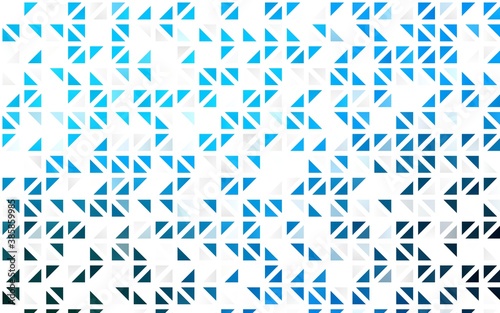 Light BLUE vector seamless texture in triangular style.