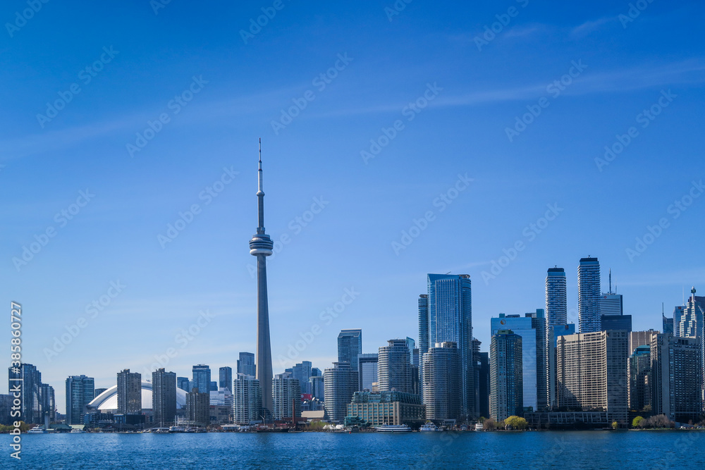 Beautiful view of Toronto's skyline in Canada