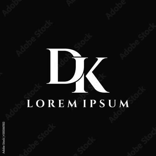 Letter DK luxury logo design vector