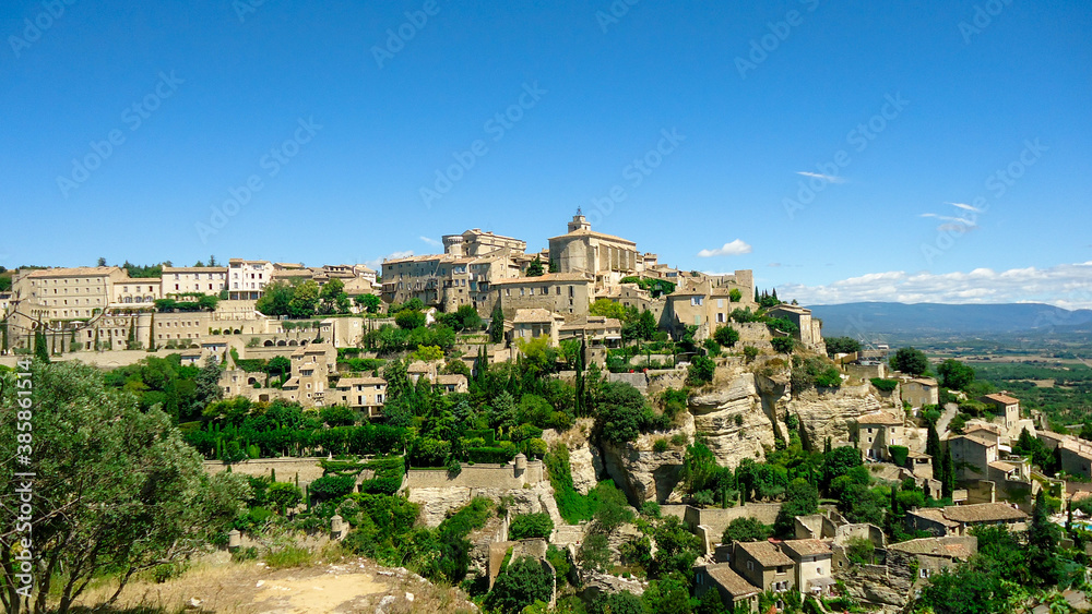 Panoramic view of Gordes village in France