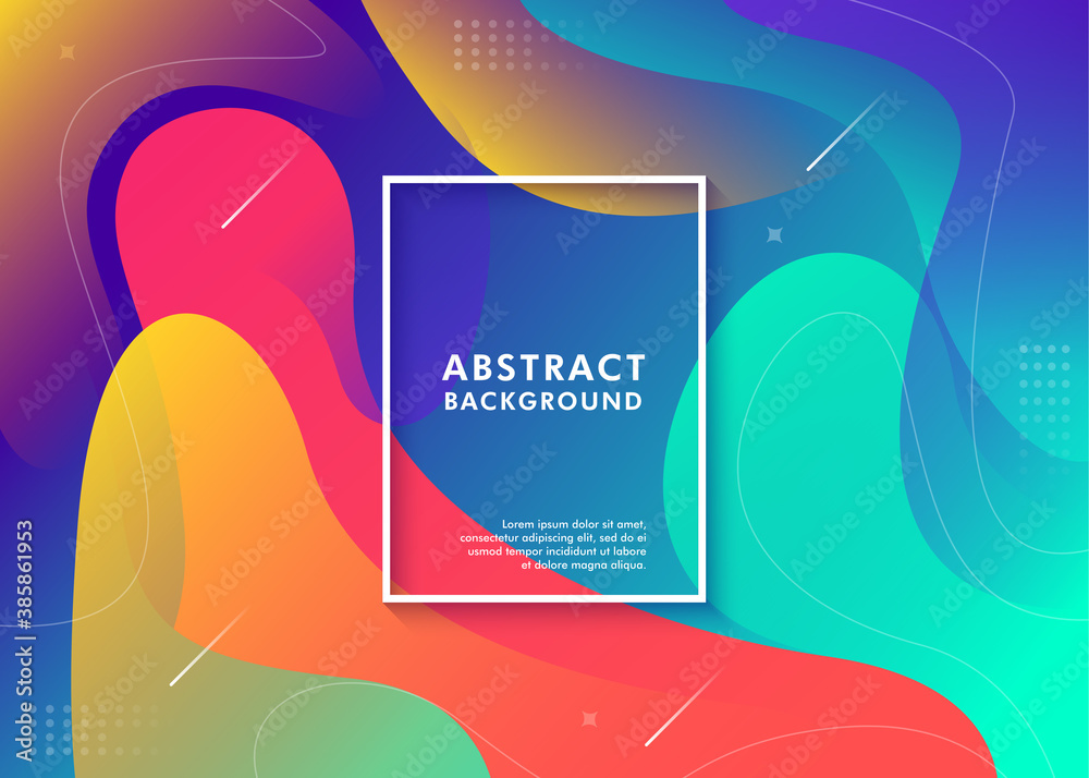 Fototapeta premium Colorful abstract background dynamic fluid