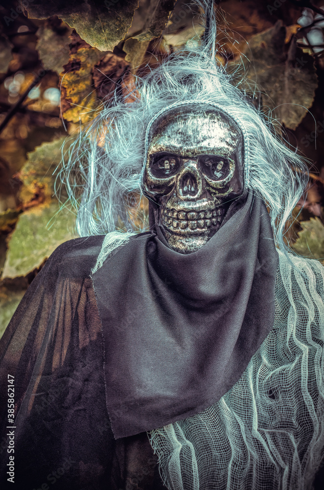Scary evil skull. Halloween decorations Scary evil skull. Halloween decorations