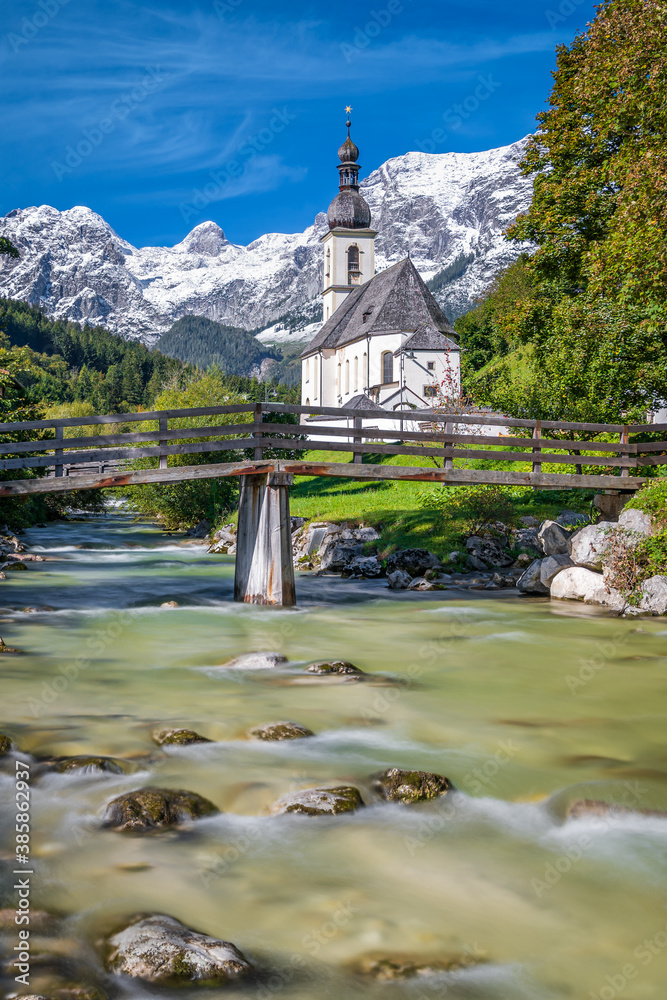 Church of Ramsau near Berchtesgaden, Bavaria, Germany Church of Ramsau near Berchtesgaden, Bavaria, Germany