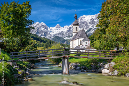 Church of Ramsau near Berchtesgaden  Bavaria  Germany