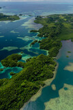 Beautiful tropical island landscape aerial shot