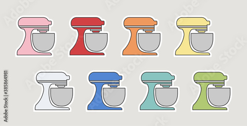 Illustrated Kitchen Mixer Vector icon