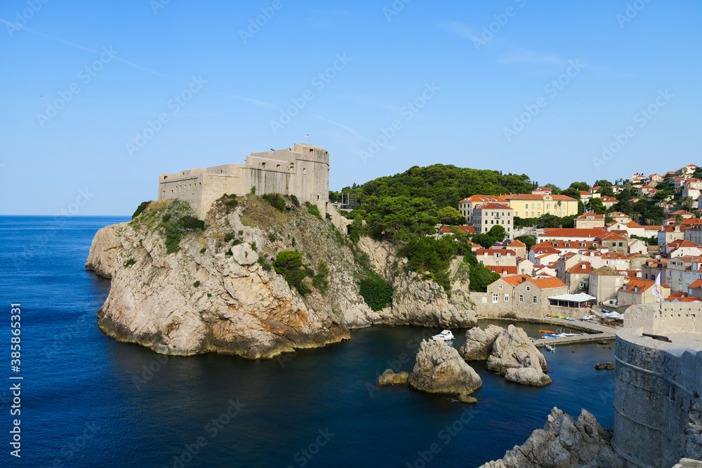View of the Fort Lovrijenac in Dubrovnik, Croatia