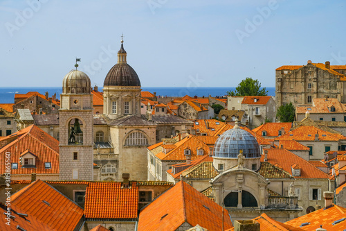 View of Dubrovnik's old town roofs, Croatia