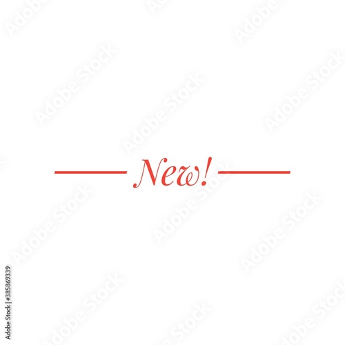 ''New!'' Word Illustration Lettering © D'Arcangelo Stock