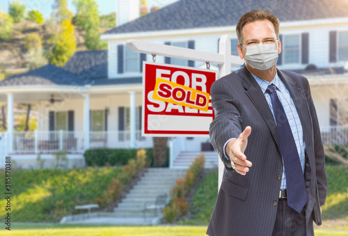 Male Real Estate Agent Reac...