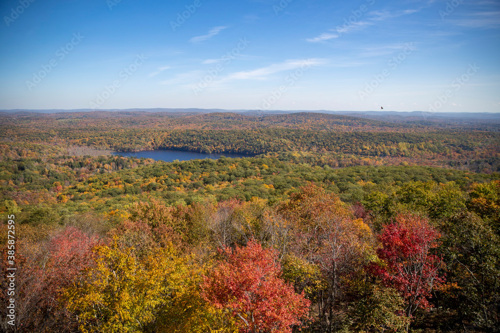 The beauty of autumn colors from a vantage point in upstate New York.
